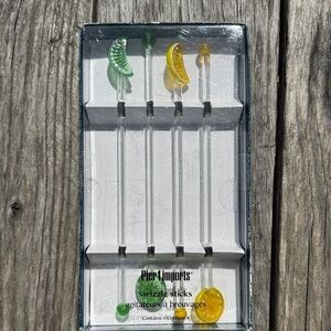 Pier 1 Green and Yellow Citrus Swizzle Sticks